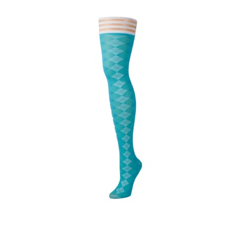 ⁨Kix'ies Golf Collection Pończochy do Uda Argyle Petite/Plus⁩ w sklepie Wasserman.eu