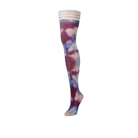 ⁨Kix'ies Madisen pończochy tie-dye niebiesko-rożowo-fioletowe, antypoślizgowe⁩ w sklepie Wasserman.eu