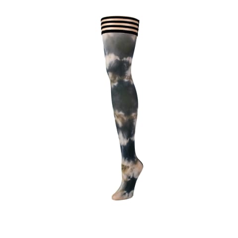 ⁨Kix'ies Mackenzie Pończochy Tie-Dye Czarny/Biały/Brązowy L/XL⁩ w sklepie Wasserman.eu
