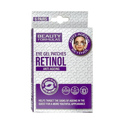 ⁨BEAUTY FORMULAS Retinol Przeciwstarzeniowe płatki pod oczy z retinolem 1 op. - 6 par⁩ w sklepie Wasserman.eu