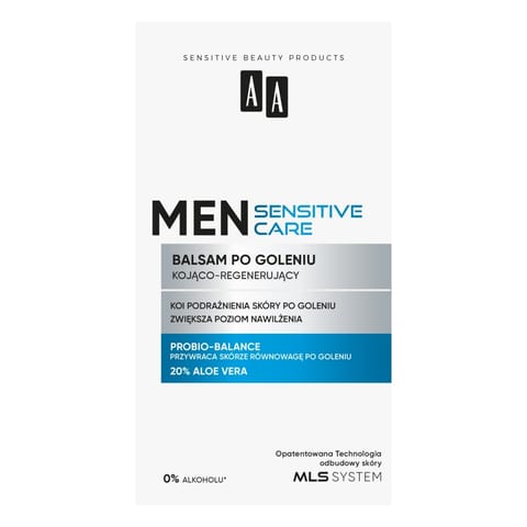 ⁨AA Men Sensitive Care Balsam po goleniu kojąco regenerujący 100 ml⁩ w sklepie Wasserman.eu