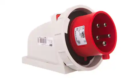 ⁨Receiver plug 32A 5P 400V red IP67 5252-6kv⁩ at Wasserman.eu