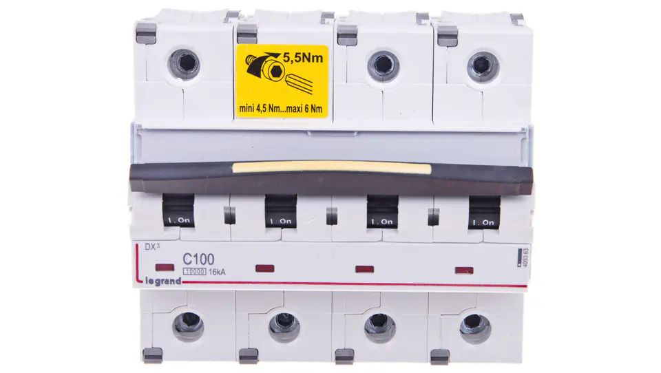 ⁨Over Current Circuit Breaker 4P C 100A 10/16kA AC S314 DX3 409363⁩ at Wasserman.eu