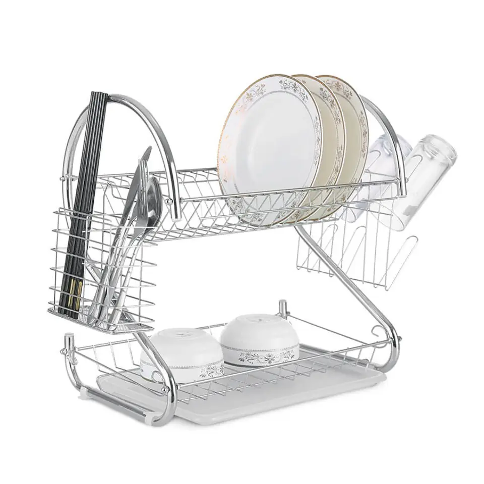 ⁨Dish drying rack 38 cm MR-1025-38 silver Maestro⁩ at Wasserman.eu