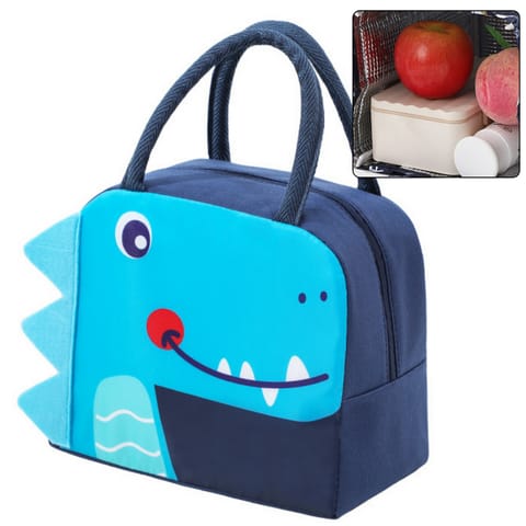 ⁨Torba Termiczna Izolacyjna Śniadaniowa Lunch Bag Dinozaur Niebieski 23cm⁩ w sklepie Wasserman.eu