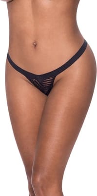 ⁨Magic Silk Exposed Stringi L/XL z siateczki z otwartym krokiem⁩ w sklepie Wasserman.eu