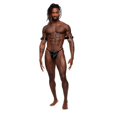 ⁨Male Power Leather Pisces - Pas z regulacją i elementami metalowymi⁩ w sklepie Wasserman.eu