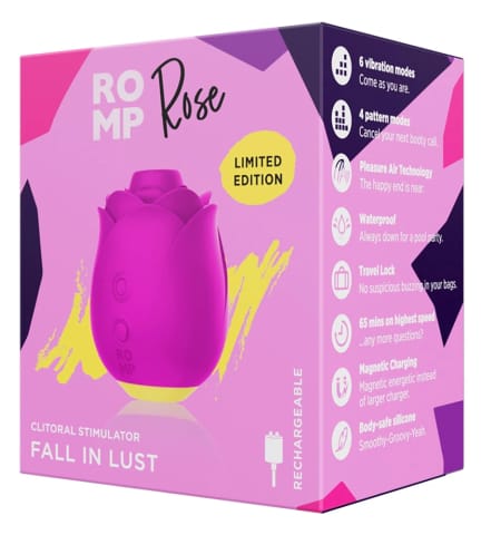 ⁨ROMP Rose - Stymulator powietrzny w kształcie roży, silikonowy, 7,6 cm⁩ w sklepie Wasserman.eu