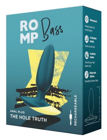 ⁨ROMP Bass - Wibrujący korek dwukolorowy, silikonowy, ładowalny⁩ w sklepie Wasserman.eu