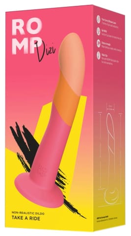 ⁨ROMP Dizi Dwukolorowy model falisty silikonowy z przyssawką 18 cm⁩ w sklepie Wasserman.eu