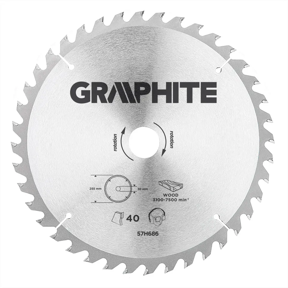 ⁨Saw blade, forklift, 255 x 30 mm, 40 teeth⁩ at Wasserman.eu