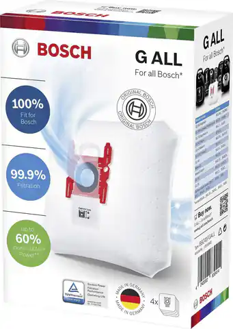 ⁨Worek do odkurzacza Bosch (Włókno syntetyczne; BOSCH BBZ 41FGALL; 4 szt.)⁩ w sklepie Wasserman.eu