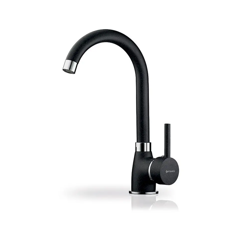 ⁨Pyramis Bello 090935601 Granite Volcano kitchen mixer (black)⁩ at Wasserman.eu