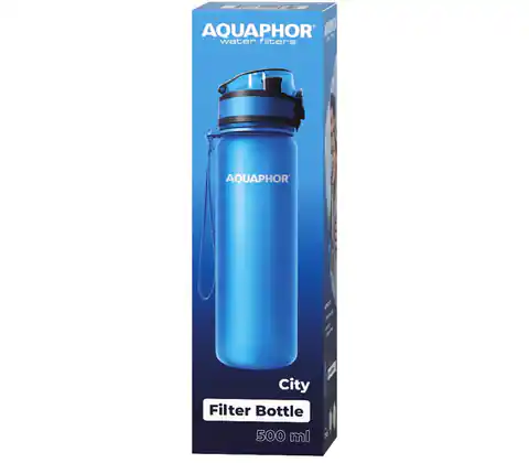 ⁨Butelka filtrująca Aquaphor City, poj. 500ml, niebieska, 1 wkład⁩ w sklepie Wasserman.eu