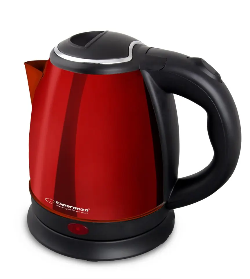 ⁨Esperanza EKK028R electric kettle Parana 1 L Black,Red 1350 W⁩ at Wasserman.eu