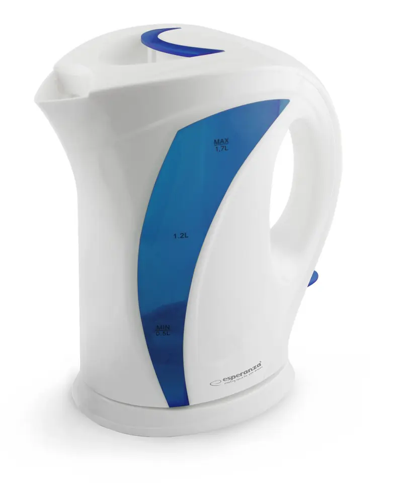 ⁨Esperanza EKK018B Electric kettle 1.7 L, White / Blue⁩ at Wasserman.eu