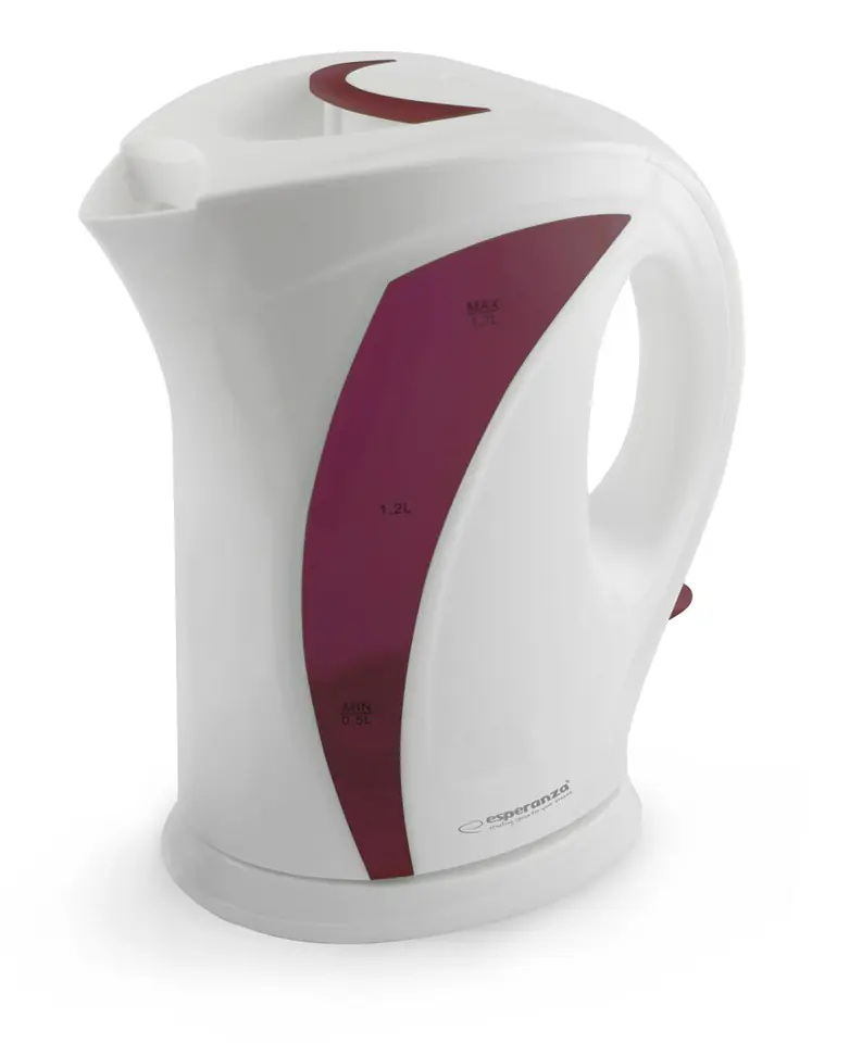 ⁨Esperanza EKK018R Electric kettle 1.7 L, White / Red⁩ at Wasserman.eu