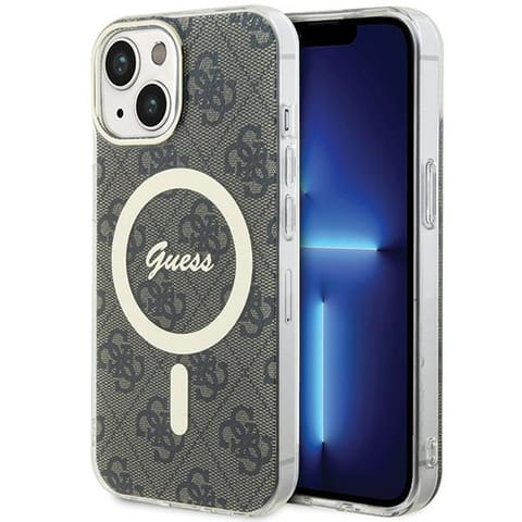 ⁨Guess GUHMP15MH4STW iPhone 15 Plus / 14 Plus 6.7" brązowy/brown hardcase IML 4G MagSafe⁩ w sklepie Wasserman.eu