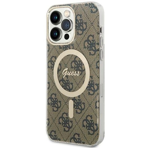⁨Guess GUHMP15XH4STW iPhone 15 Pro Max6.7" brązowy/brown hardcase IML 4G MagSafe⁩ w sklepie Wasserman.eu