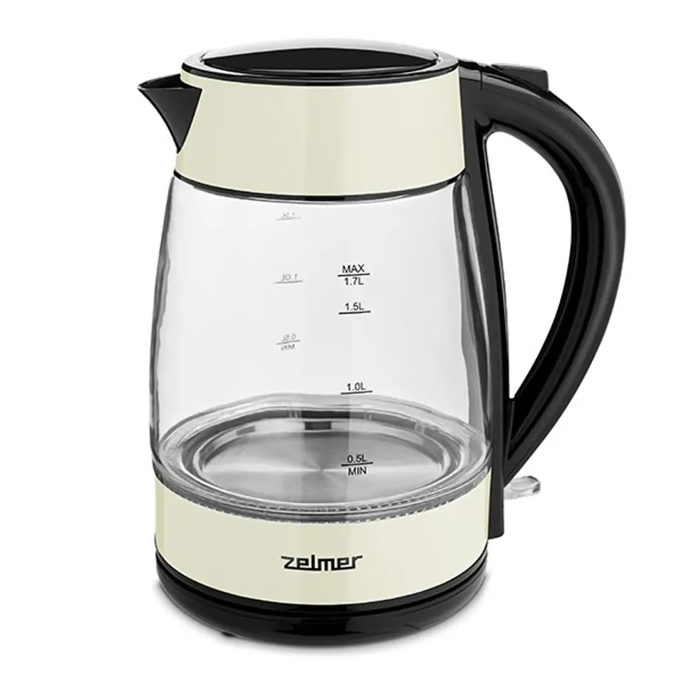 ⁨Zelmer ZCK8011I electric kettle 1.7 L 2200 W Black, Yellow⁩ at Wasserman.eu