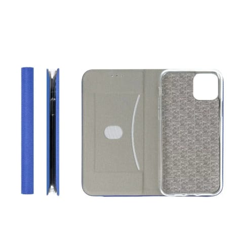 ⁨Etui Kabura SENSITIVE Book do iPhone 16 Pro Niebieski z Podstawką⁩ w sklepie Wasserman.eu
