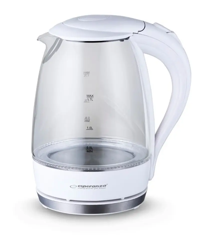 ⁨Esperanza EKK011W Electric kettle 1.7 L White, Multicolor 2200 W⁩ at Wasserman.eu