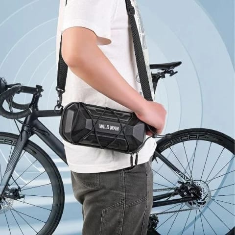 ⁨Torba rowerowa Wildman XT17 1L na mostek PU+EVA wodoodporna Czarna⁩ w sklepie Wasserman.eu
