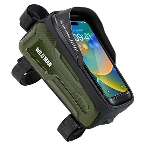 ⁨Uchwyt rowerowy na telefon Wildman M20 zielony lekki montaż na ramę⁩ w sklepie Wasserman.eu