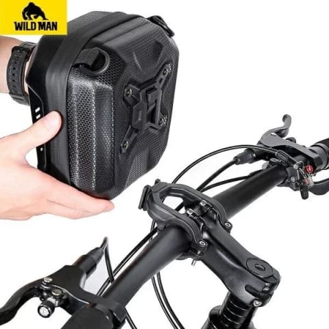 ⁨Torba rowerowa WILDMAN E18 3L Czarna Na kierownicę i ramię EVA Skóra⁩ w sklepie Wasserman.eu
