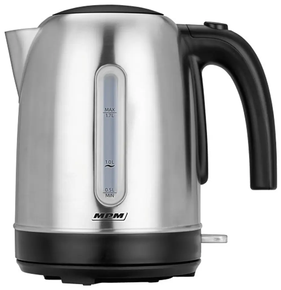 ⁨MPM MCZ-102M electric kettle 1.7 L 2200 W Black, Stainless steel⁩ at Wasserman.eu