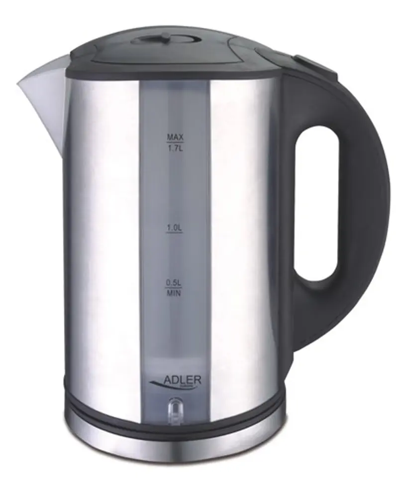 ⁨Adler AD 1216 electric kettle 1.7 L Black,Silver 2200 W⁩ at Wasserman.eu