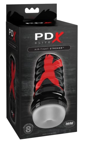 ⁨PDX Elite Air Tight Frosted - kompaktowa maszyna intymna, przezroczysta 19,1 cm⁩ w sklepie Wasserman.eu