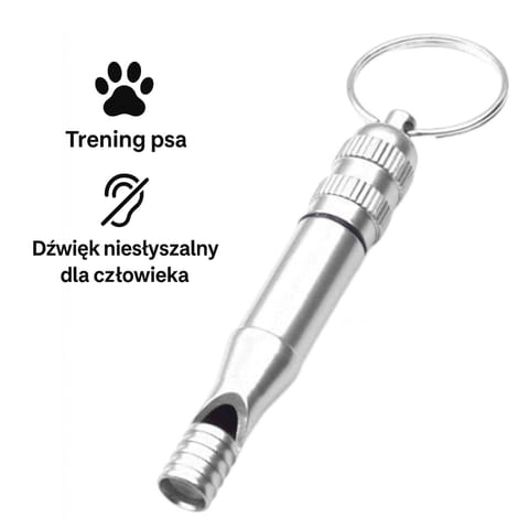 ⁨DA367 Gwizdek szkoleniowy dla psa         srebrny⁩ w sklepie Wasserman.eu