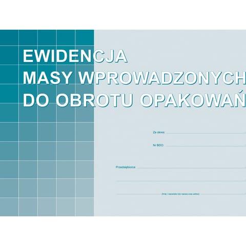 S-220-1 Ewidencja masy wprowadzonych do obrotu opakowań MICHALCZYK I PROKOP w sklepie Wasserman.eu