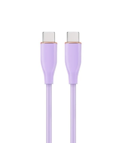 ⁨Kabel USB C(M) do USB C(M) 1.5M fioletowy⁩ w sklepie Wasserman.eu