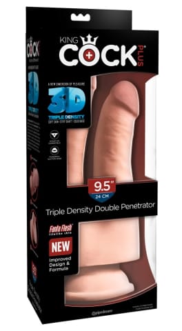 ⁨King Cock Plus 9.5" Triple Density Double Penetrator Light⁩ at Wasserman.eu
