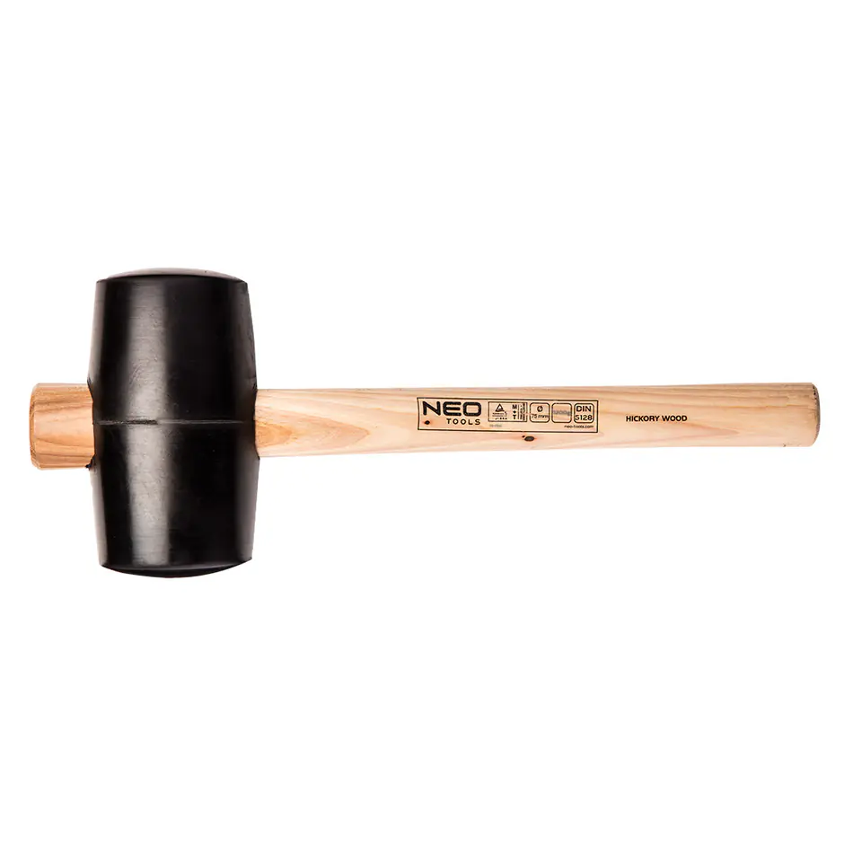 ⁨Rubber hammer 90 mm/1200 g, hickory shaft⁩ at Wasserman.eu