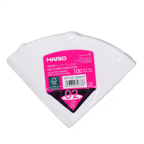 ⁨Zestaw filtrów papierowych Do dripa HARIO V60 VCF-02-100W-H⁩ w sklepie Wasserman.eu