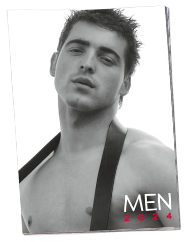 ⁨Orion Brand Kalendarz PIN-UP Mężczyźni 12 Miesięcy A3 czarno-biały⁩ w sklepie Wasserman.eu