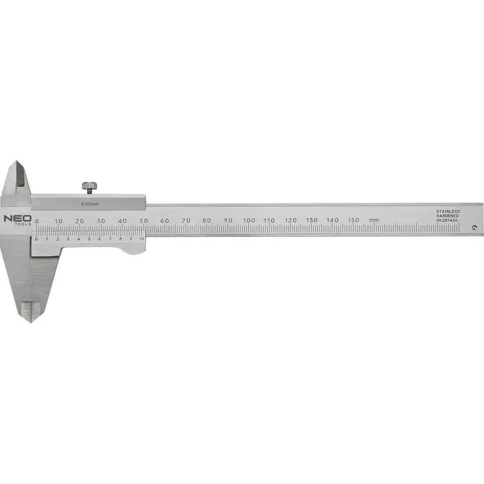 ⁨Suwmiarka z certyfikatem DIN, 150 mm, stal nierdzewna⁩ w sklepie Wasserman.eu