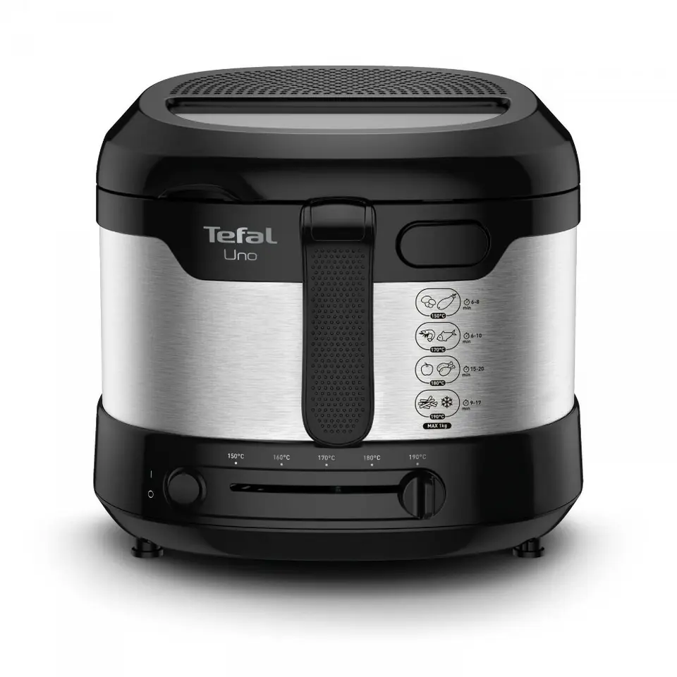 ⁨Tefal Uno FF215D Single Stand-alone 1600 W Deep fryer Black, Stainless steel⁩ at Wasserman.eu