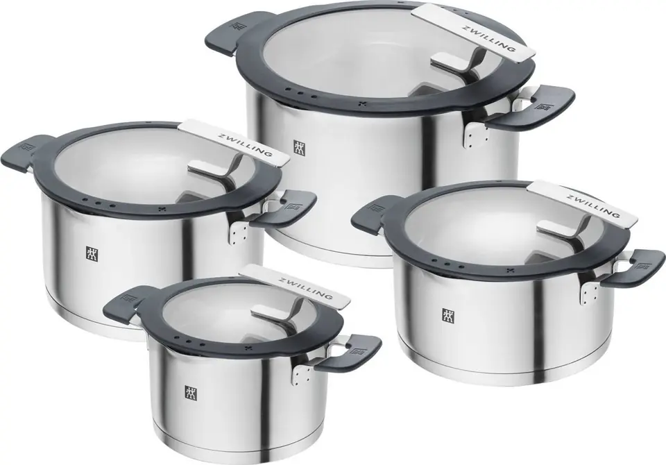 ZWILLING SIMPLIFY 66870-004-0 Pots set Stainless steel 4 pcs. Silver Black at Wasserman.eu