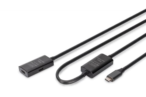 ⁨Kabel przedłużający aktywny USB-C - USB-C, USB 3.2 Gen1, 5Gbps, 10m⁩ w sklepie Wasserman.eu