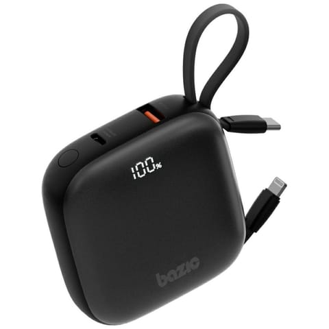 ⁨PowerBank 4w1 Bazic Fusion 10000mAh      PD20W USB-C/Lightning czarny⁩ w sklepie Wasserman.eu