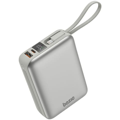 ⁨PowerBank 4w1 Bazic Fusion Mini 20000mAh kabel USB-C/Lightning szary⁩ w sklepie Wasserman.eu
