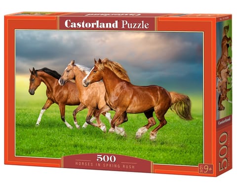 ⁨Puzzle 500 pieces Horses in Spring Rush⁩ at Wasserman.eu