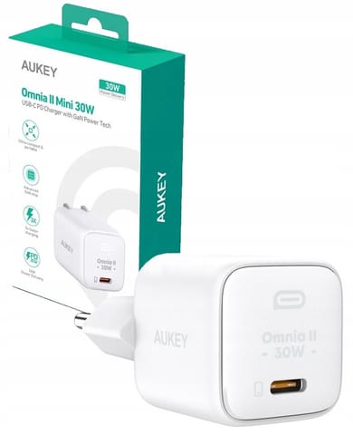 ⁨PA-B1L White Omnia II Mini ładowarka sieciowa 1xUSB-C PowerDelivery 30W 5A⁩ w sklepie Wasserman.eu