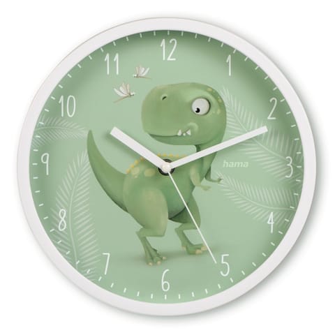⁨children's wall clock dino⁩ at Wasserman.eu