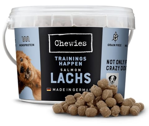 ⁨Chewies Trainings-Happen Łosoś wiaderko 300g⁩ w sklepie Wasserman.eu