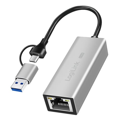 ⁨Adapter USB-A/-C do 2,5G Ethernet, szary⁩ w sklepie Wasserman.eu